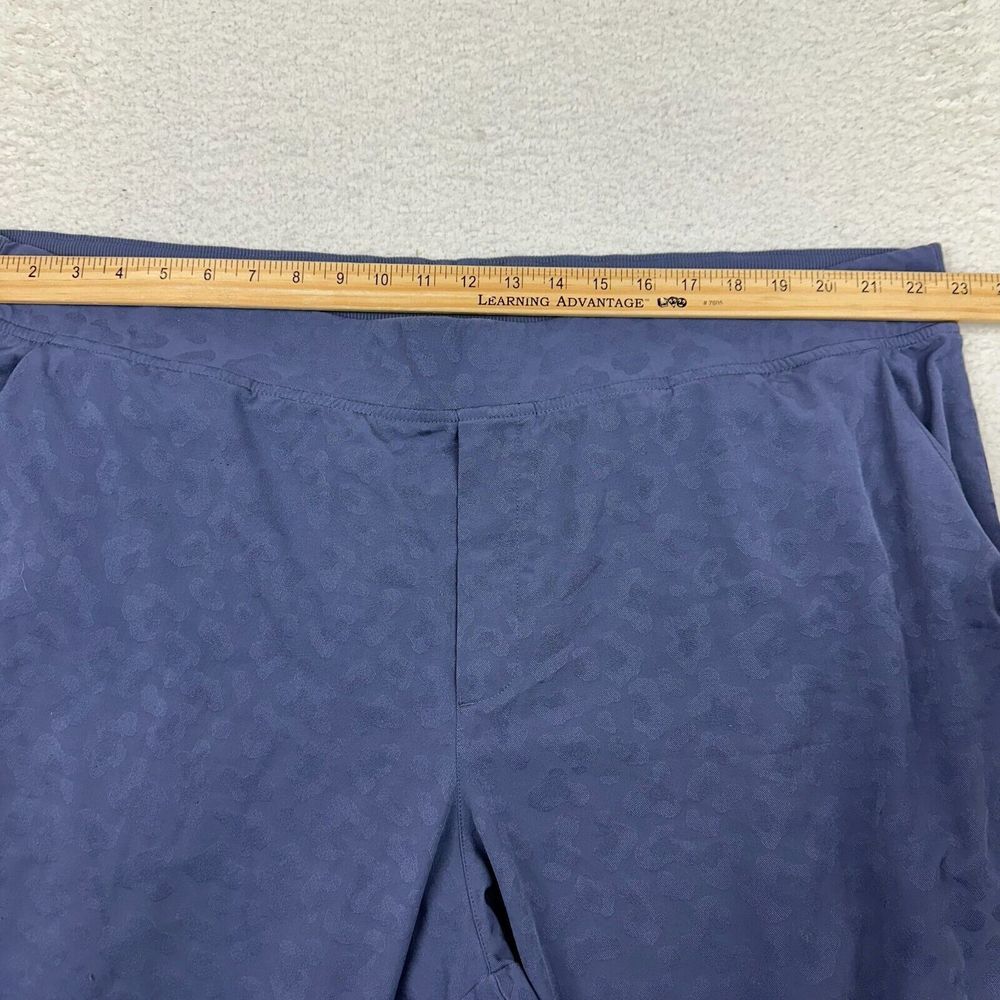 Athleta Brooklyn Textured Ankle Pants Women's 22 Animal Print Medieval Violet - Picture 7 of 15